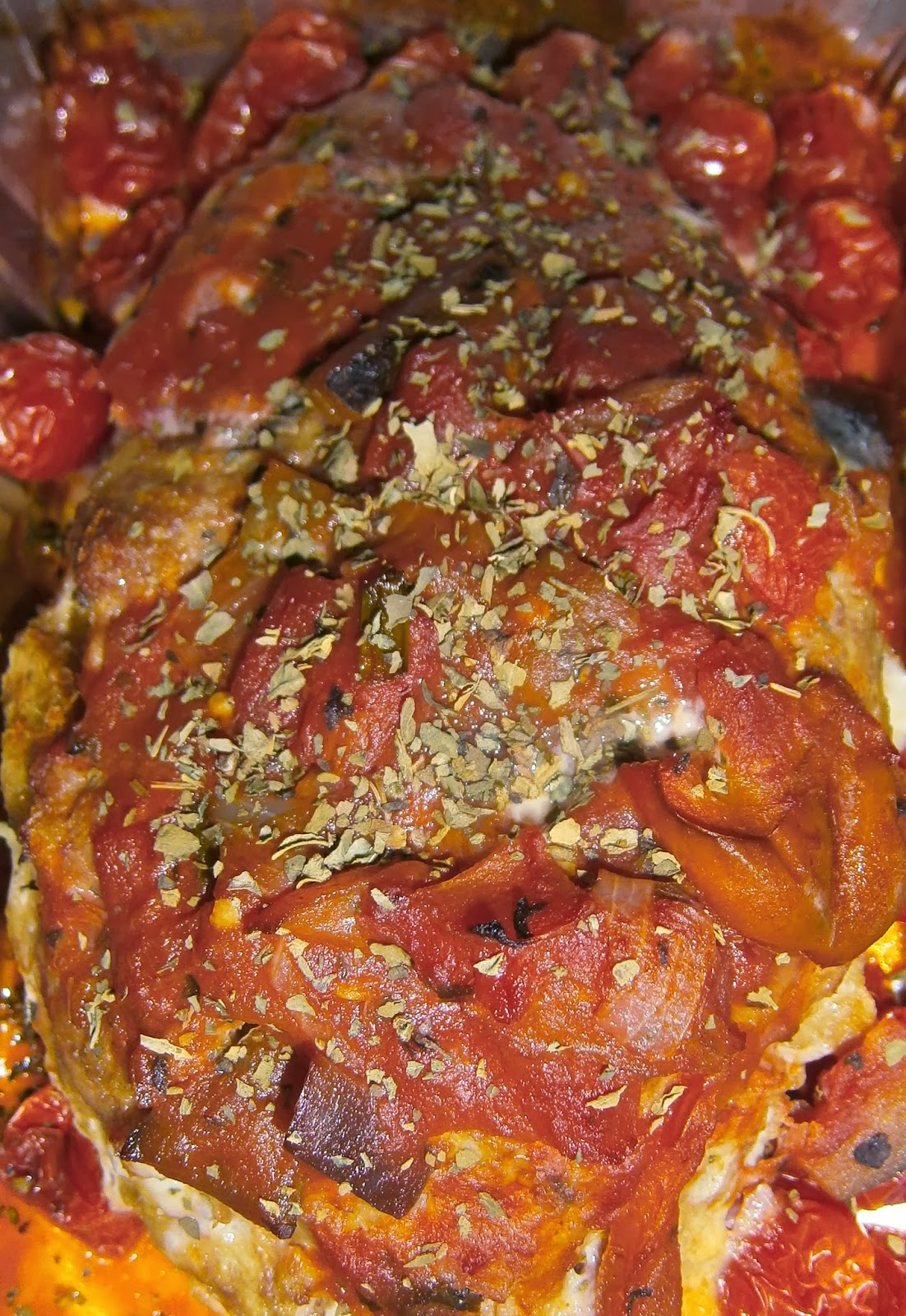 Chorley Cakes Roast Chicken, Turkey meatloaf with eggplant and roasted