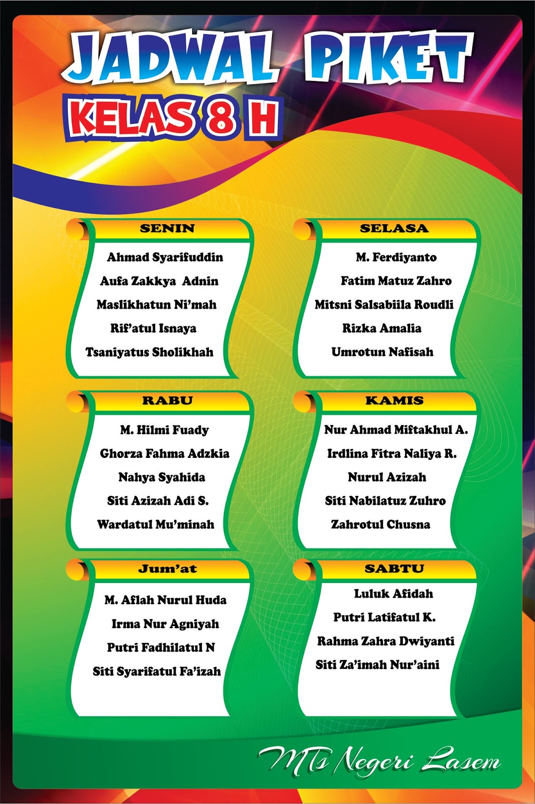 Banner Jadwal Piket