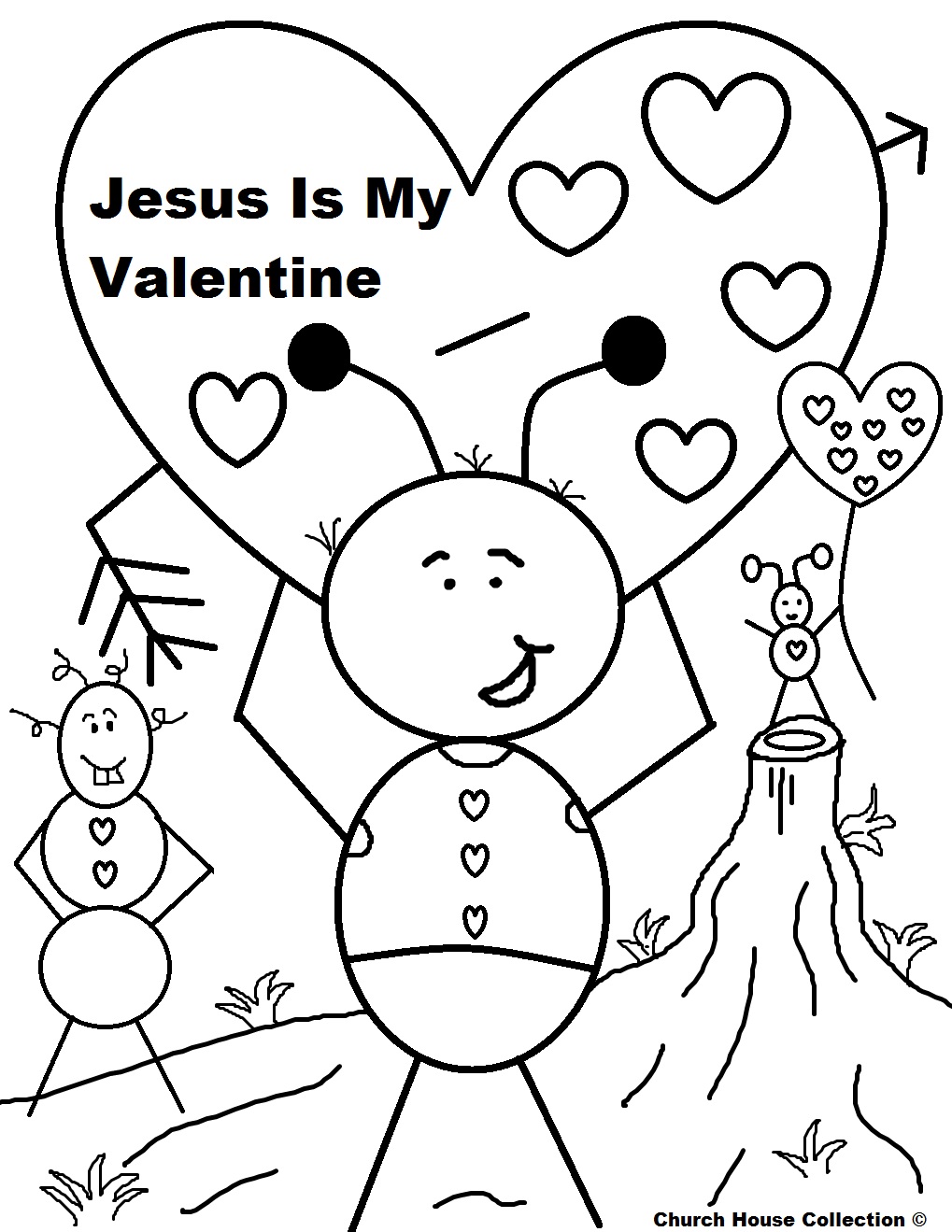 valentine coloring pages for sunday school - photo #5