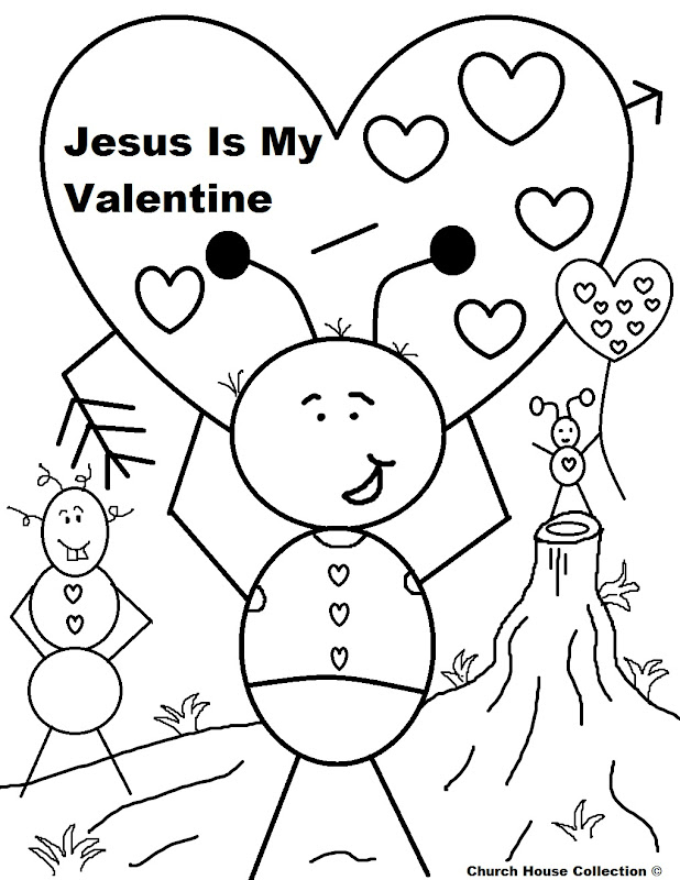  valentine coloring page for kids for sunday school children s church title=