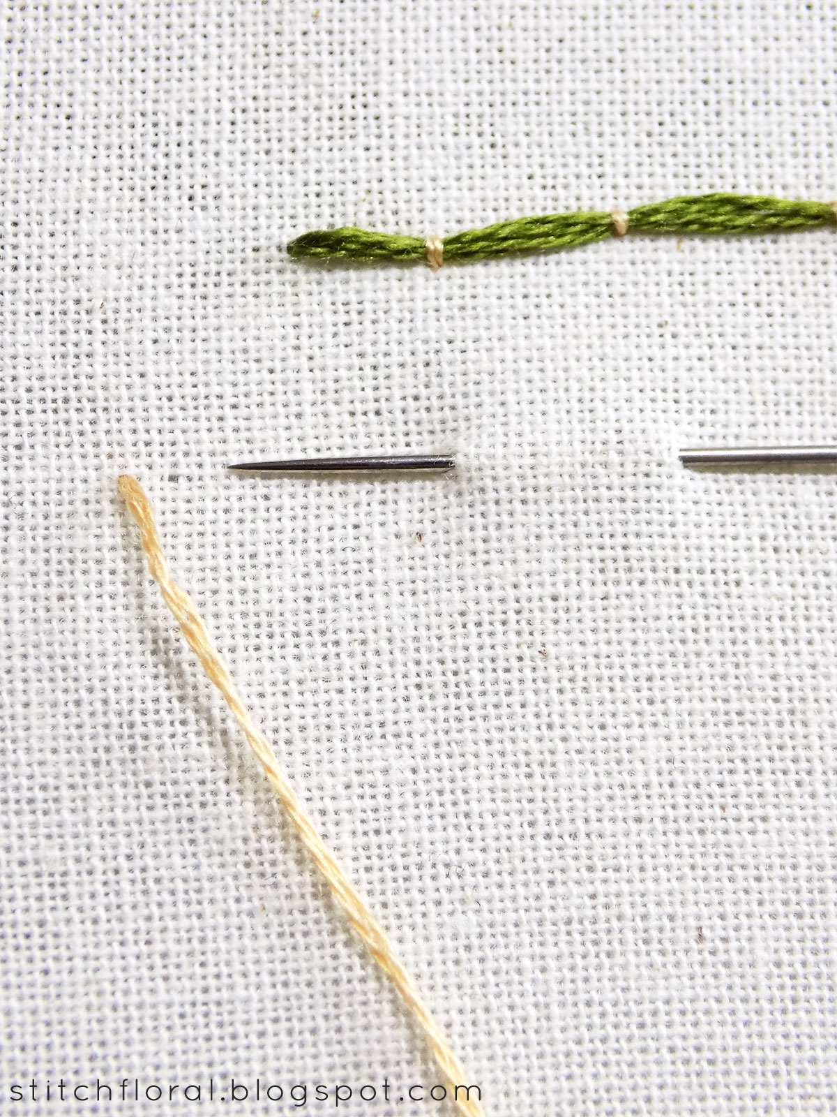 Couching techniques basic, trailing, Roumanian & Bokhara Stitch Floral