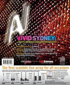 AV Magazine. For the audiovisual professional 19 - July 2011 | ISSN 1836-0815 | CBR 96 dpi | Bimestrale | Professionisti | Audio Recording | Tecnologia | Broadcast
AV Magazine caters to Australia and New Zealand’s audiovisual professionals.
Our readers are engaged in all aspects of AV: integration, production, performance, worship, operations, and consulting.
Our beat covers the projects, productions, products, technologies and techniques that will equip our readers to reach and stay at the leading edge of an industry in constant, and frequently turbulent, evolution.
We are interested in hearing about your current projects, products and productions to assist us in providing timely, accurate and relevant information for the audiovisual industry. We aren’t looking for finished articles; we have a growing team of skilled writers to do that. What we are seeking are leads to stories that will be of interest to audiovisual professionals.