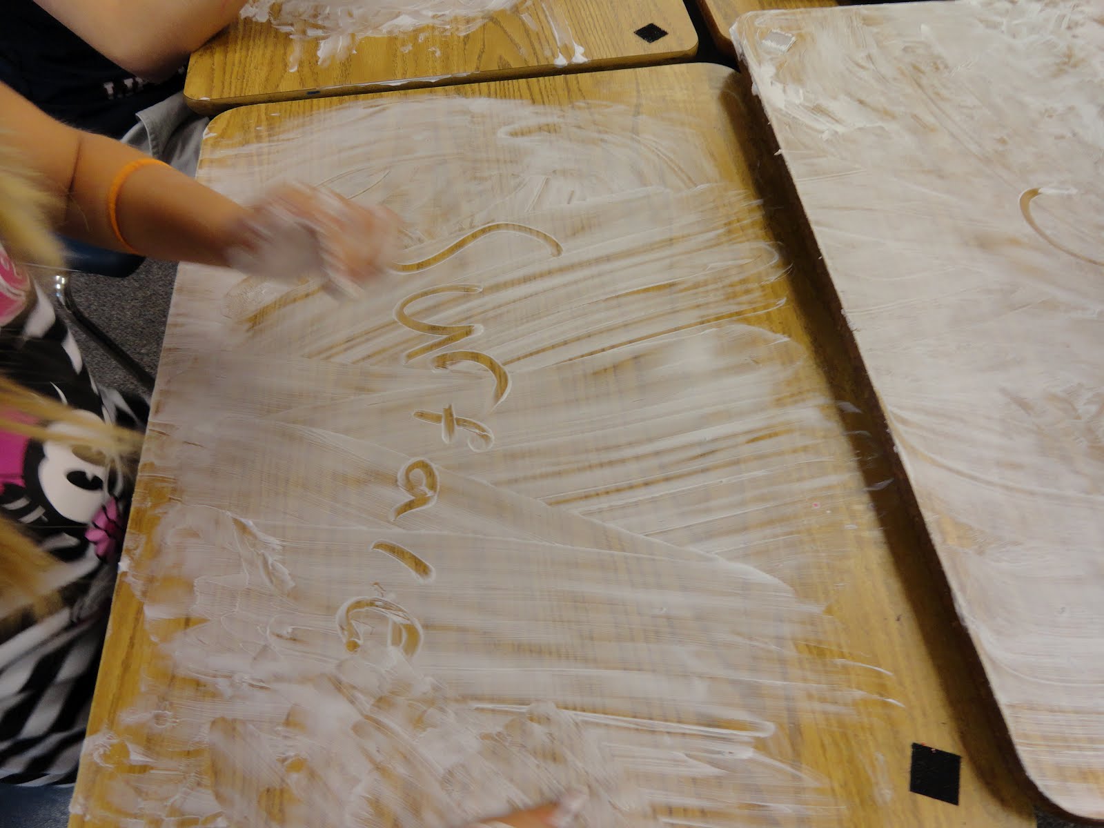 Adventures in Third Grade Shaving Cream'd Desks!