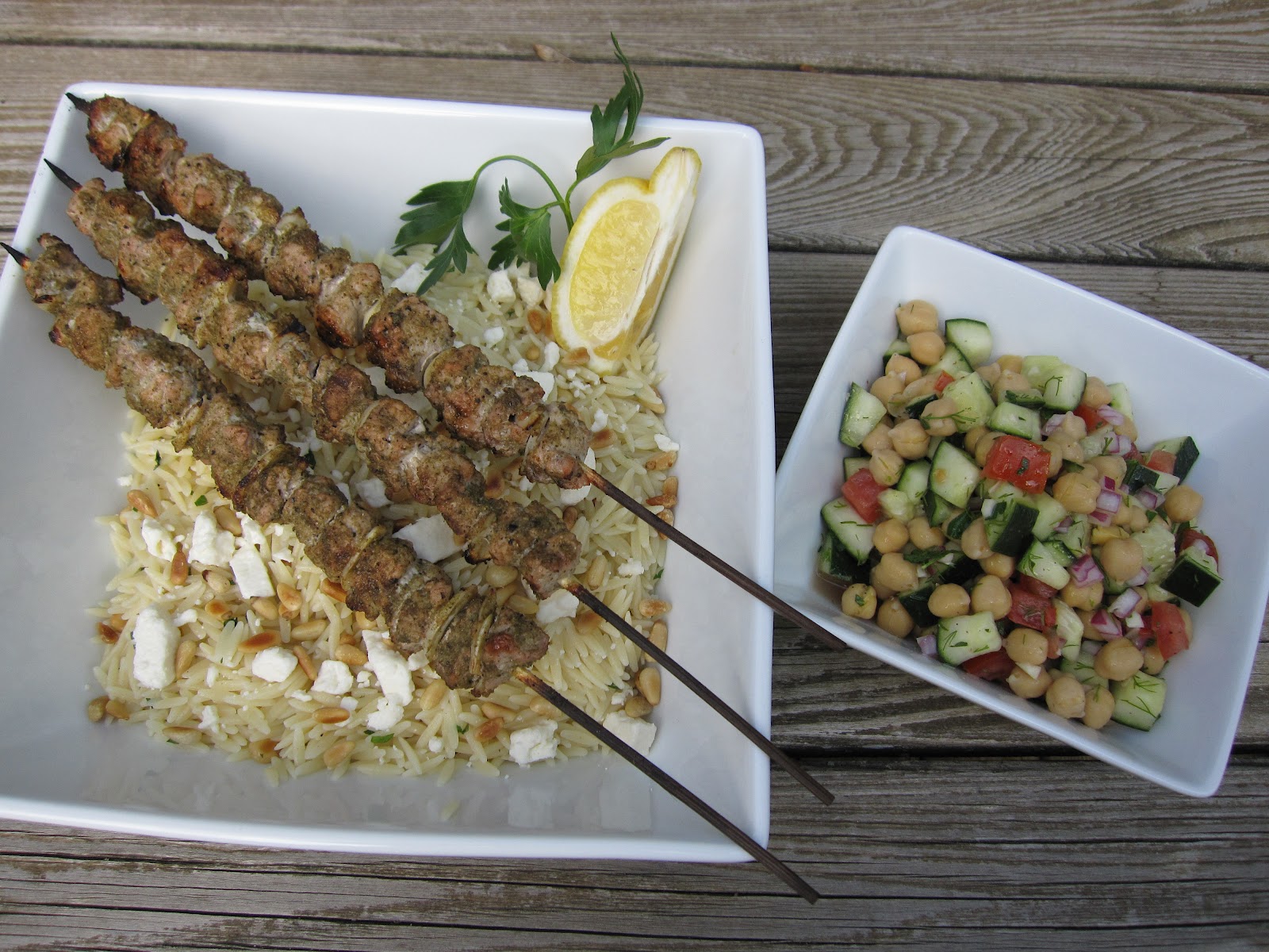 The Doherty Dish Greek Street Pork Kabobs