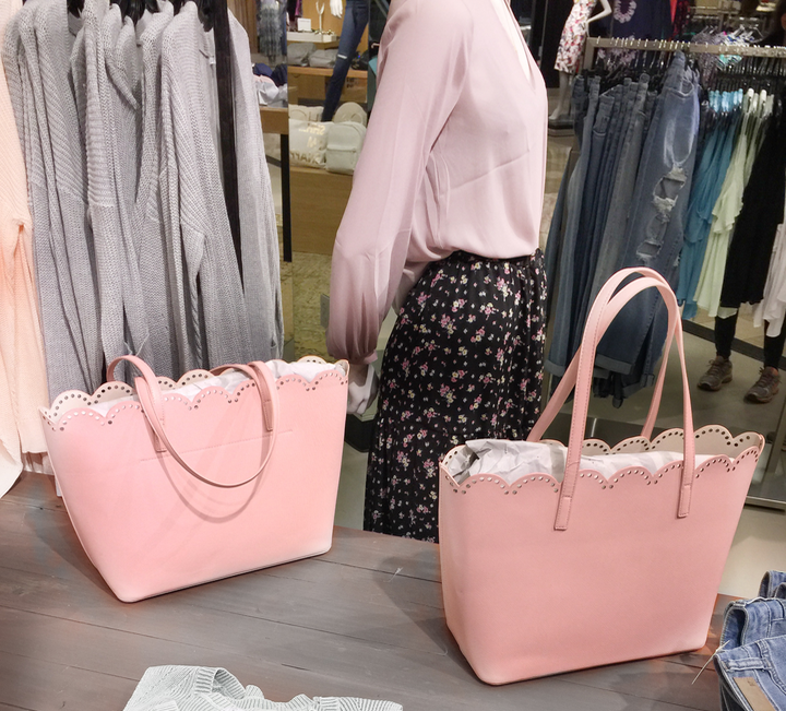 kate spade pink scallop tote