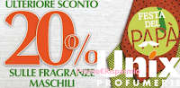 Unix Profumerie : 20% di sconto per la Festa del Papà Logo Unix Profumerie : 20% di sconto per la Festa del Papà