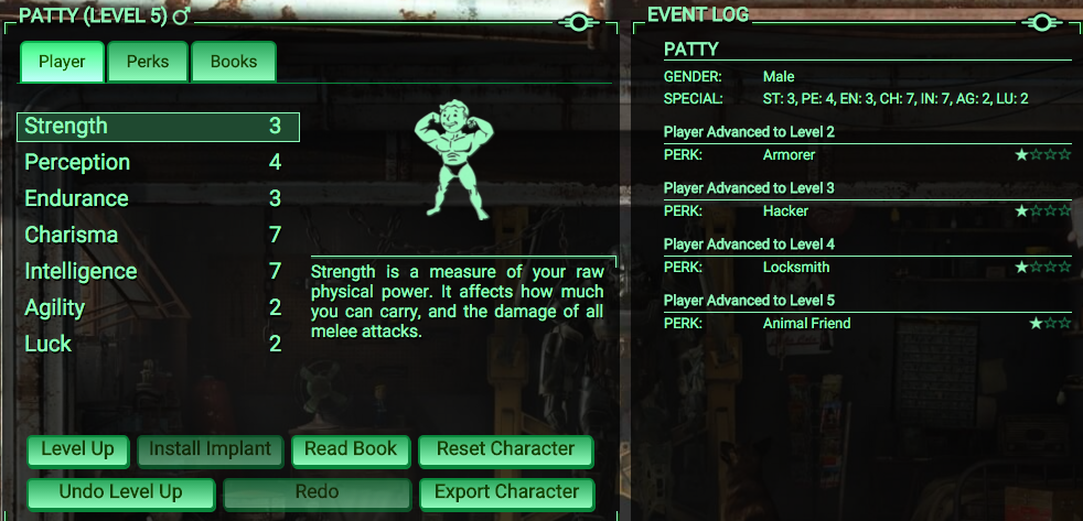 how to train charisma fallout shelter