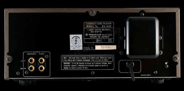 stereonomono - audio Hi Fi Compendium - 14 years on-line: Hitachi DA