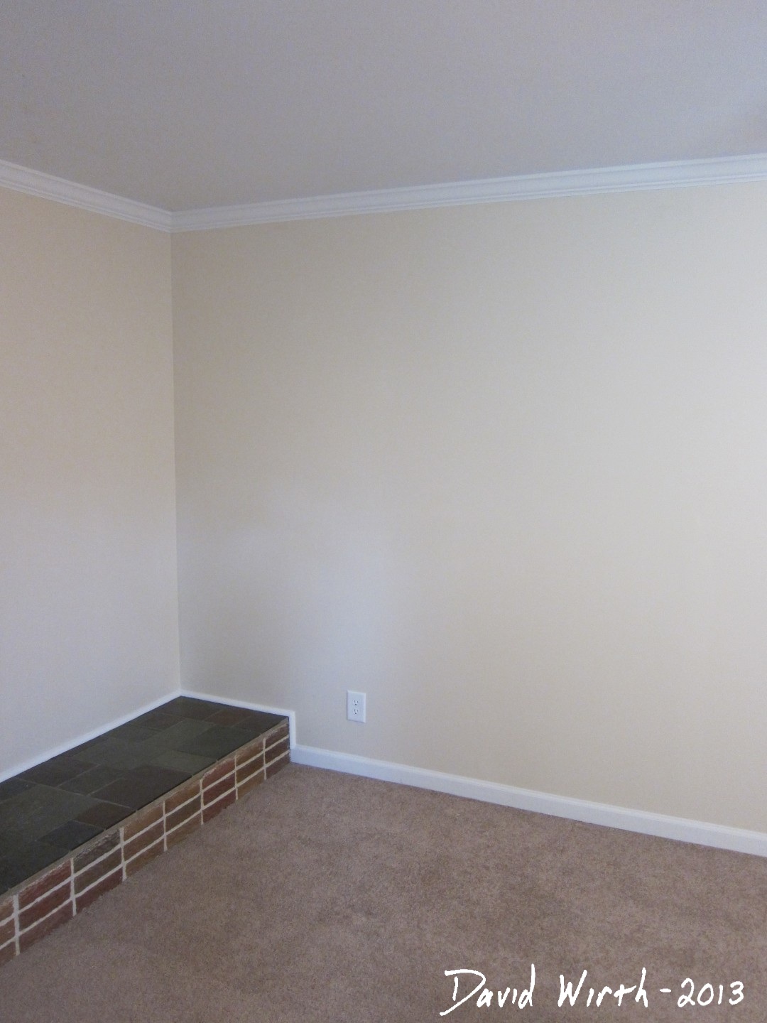 Family Room Drywall Trim Crown Molding and Paint