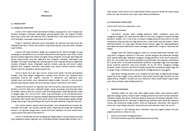 Contoh Makalah Analisis Swot Lengkap Format Docx Microsoft Word Wisudawan Sukses