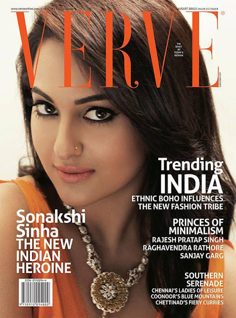 Gorgeous Sonakshi Sinha on the cover of Verve - August