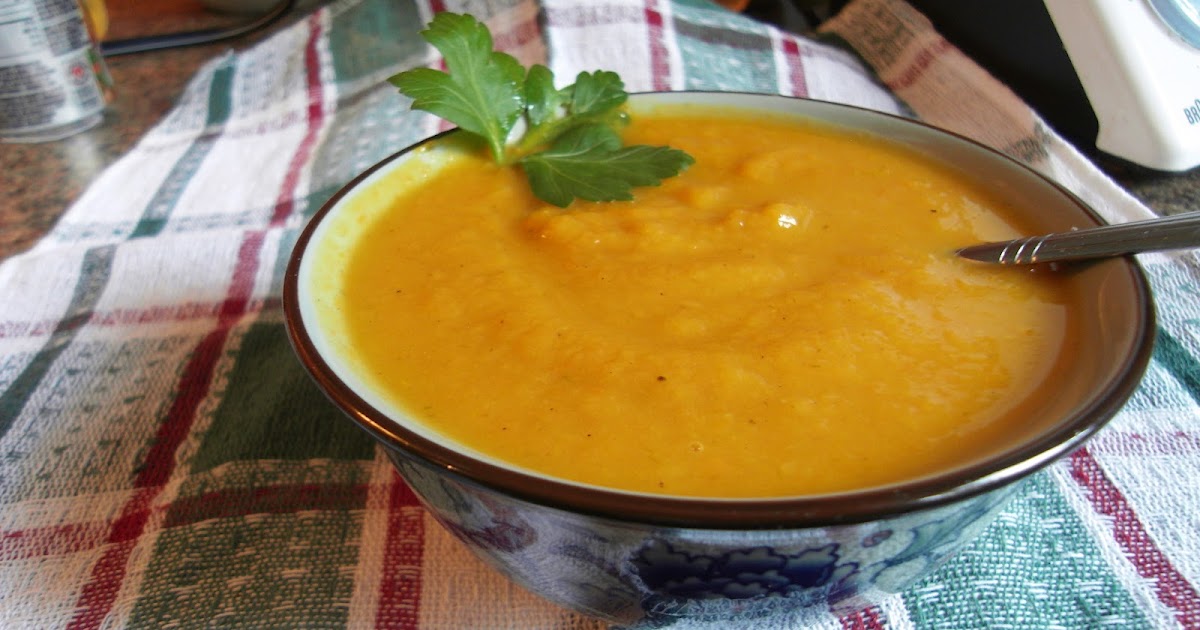 L'assiette vegan Potage à la patate douce et aux carottes