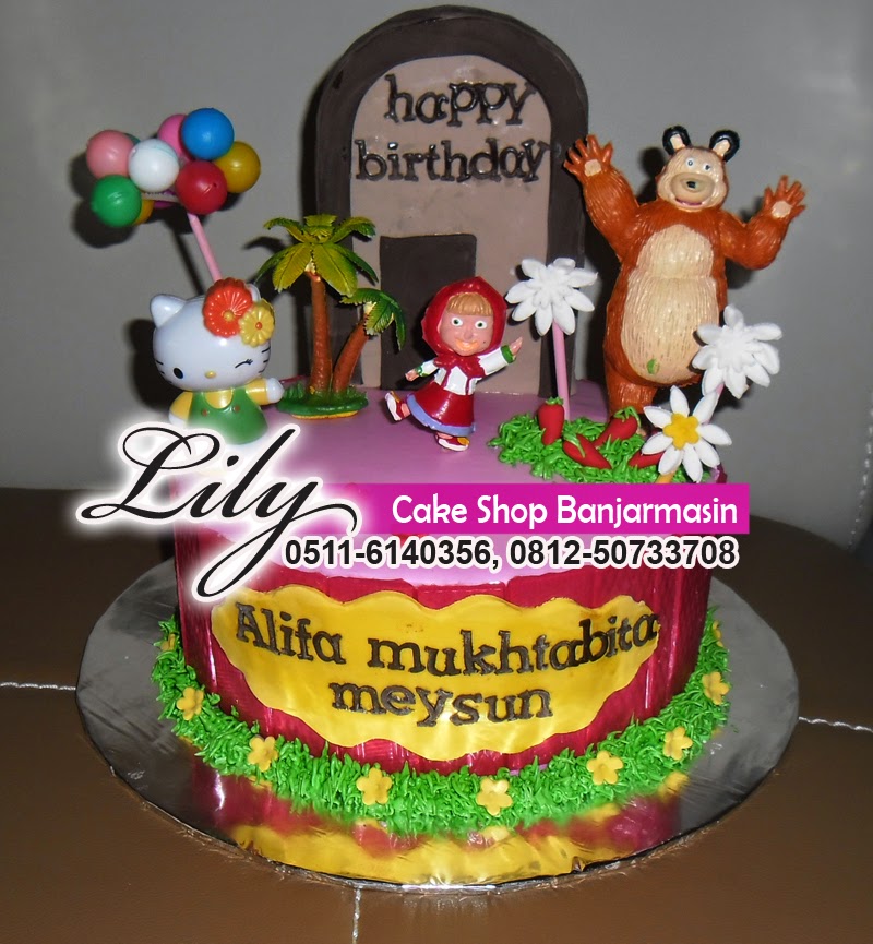 Lily Cake Shop Banjarmasin: KUE TEMA MASHA AND THE BEAR