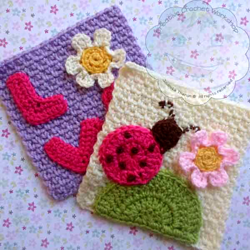 Ladybird and Love Squares - Free Pattern