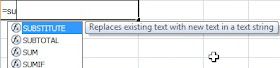 using SUBSTITUTE function in excel