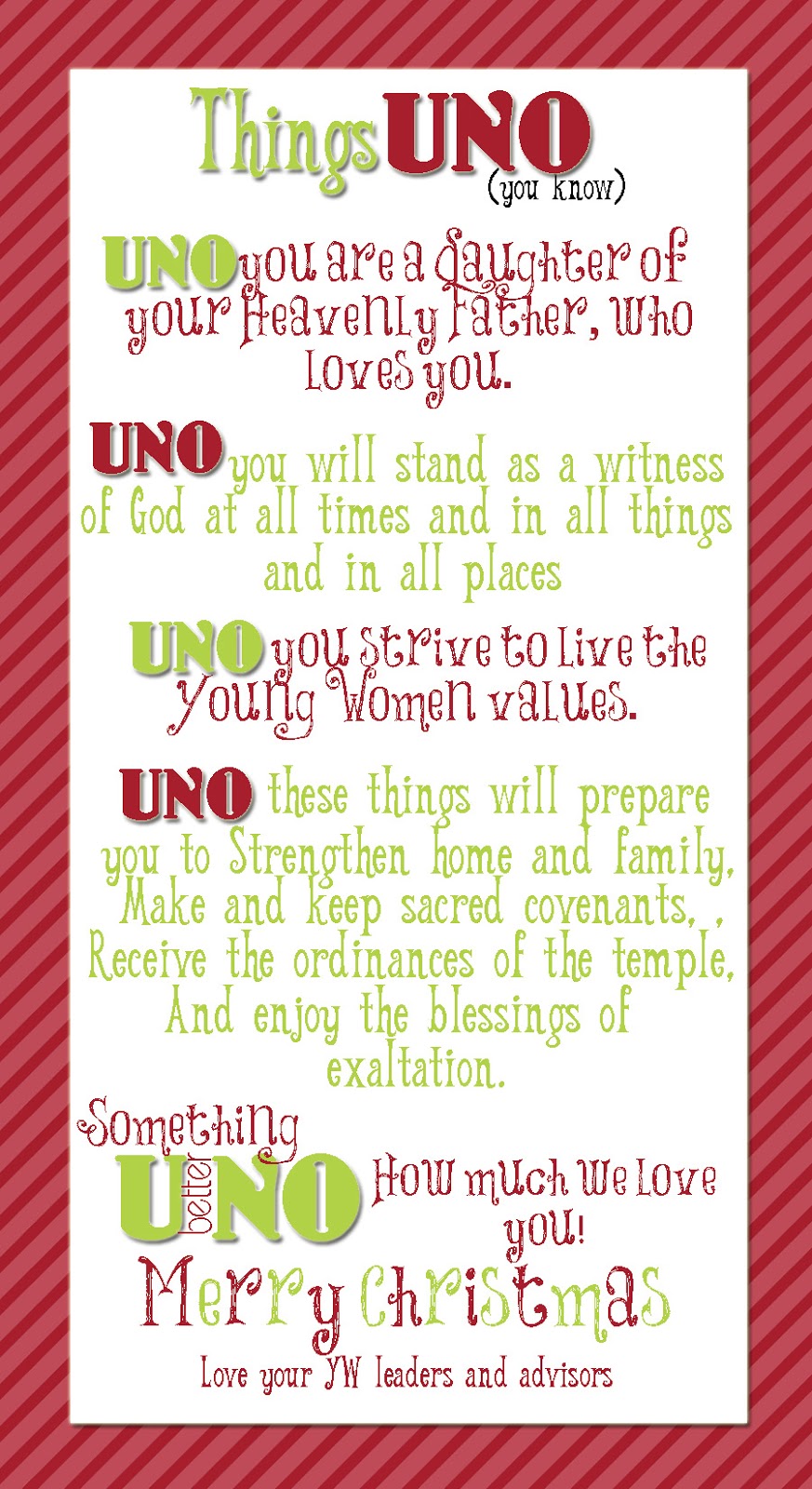 Young Women Inspiration: YW Christmas gift