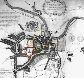 Ralph Gosling's Map of Sheffield (1736)