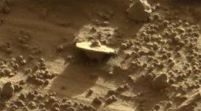 UFO or Flying Saucer discovered to be crashed on Mars.