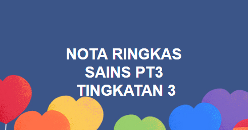 Blog Sains PT3: Nota Ringkas Sains PT3 Tingkatan 3