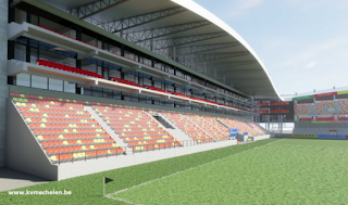 Close-up vernieuwde hoofdtribune Close-up vernieuwde hoofdtribune KV Mechelen