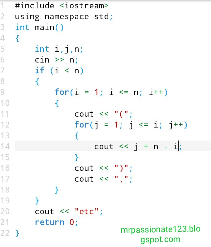 Series Program in CPP