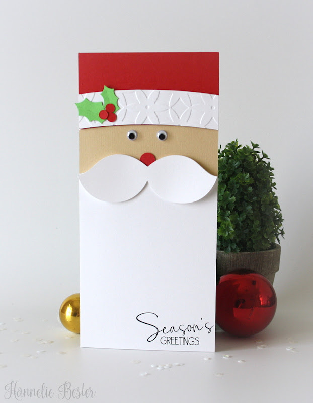 Cute Santa tall Christmas card