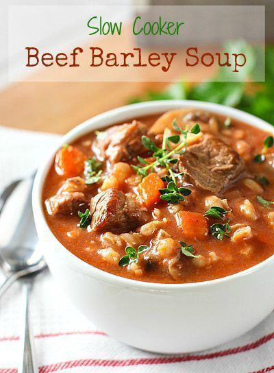 SLOW COOKER BEEF BARLEY SOUP RECIPES