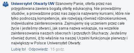 Uniwersytet Otwarty Uniwersytet Otwarty