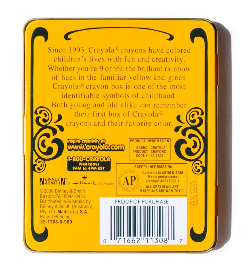 Crayola Gold Medal Tin Jenny's Crayon Collection