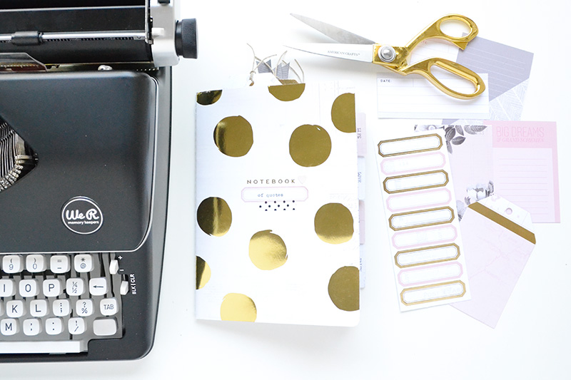 Aly Dosdall typewriter quote journal