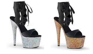 Display of trendy lace-up boots and accessories