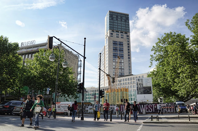 Baustelle Upper West, Hotel, Büro, Einzelhandel, (ursprünglich: Atlas Tower), geplante Höhe: 118 Meter, Breitscheidplatz, 10623 Berlin, 24.10.2013