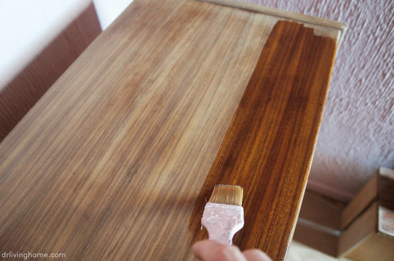 How to renovate an old dresser with brass sheet metal