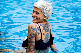 Sapna Bhavnani in swimming pool
