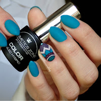 Manicure hybrydowy - Cosmetics Zone 027 Cavansyt + wiosenne zdobienie