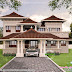 Beautiful sloping roof house plan