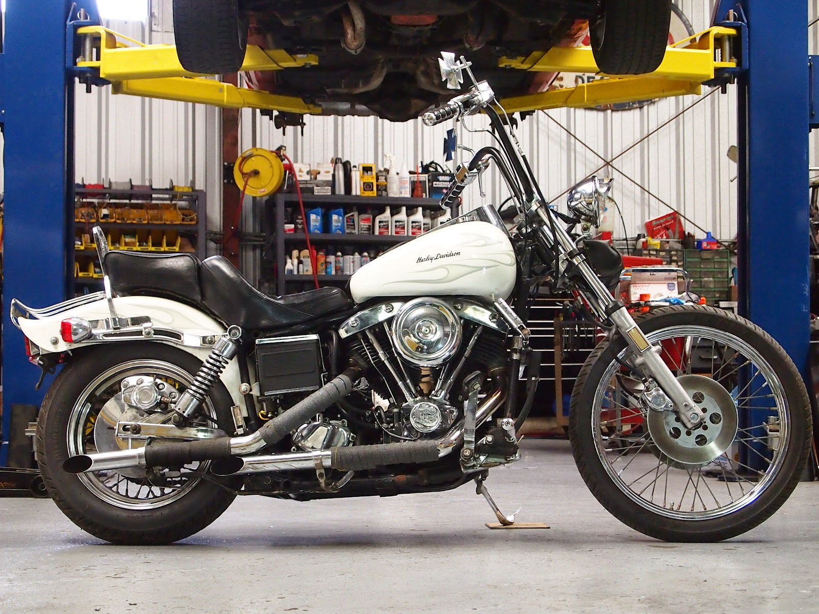 Just finished up 1975 Shovelhead hardtail rigid custom and we are going to ...