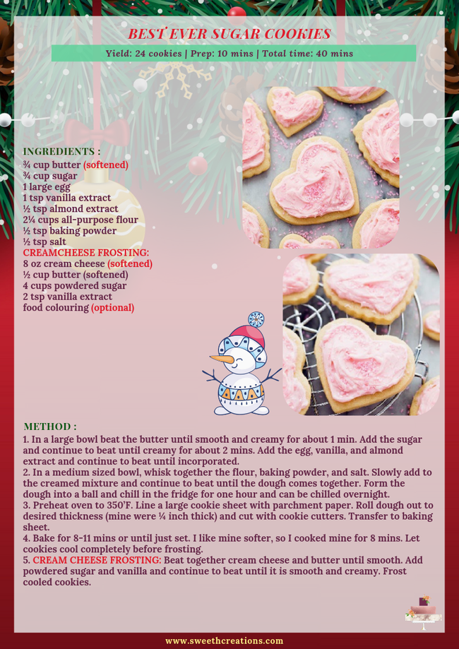 SHC 10 BEST HOMEMADE CHRISTMAS COOKIE RECIPES BEST EVER SUGAR COOKIES RECIPE