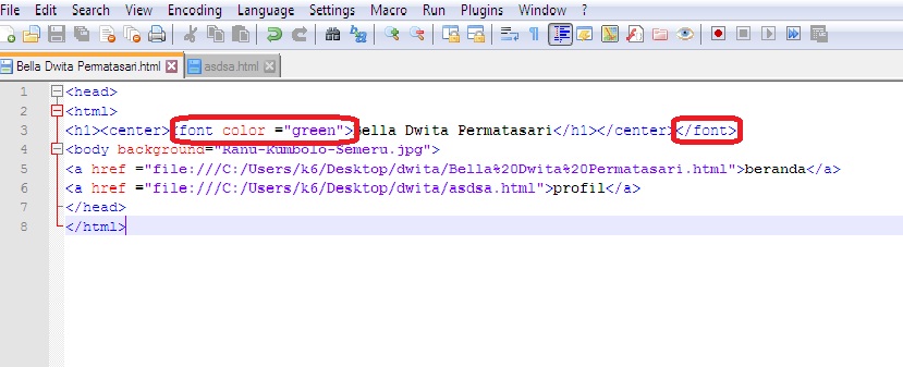 CARA MEMBUAT HYPERLINK PADA HTML DENGAN MUDAH ~ BELLA DWITA PERMATA SARI