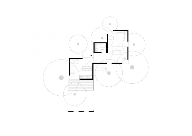 Floor plan of small resort house