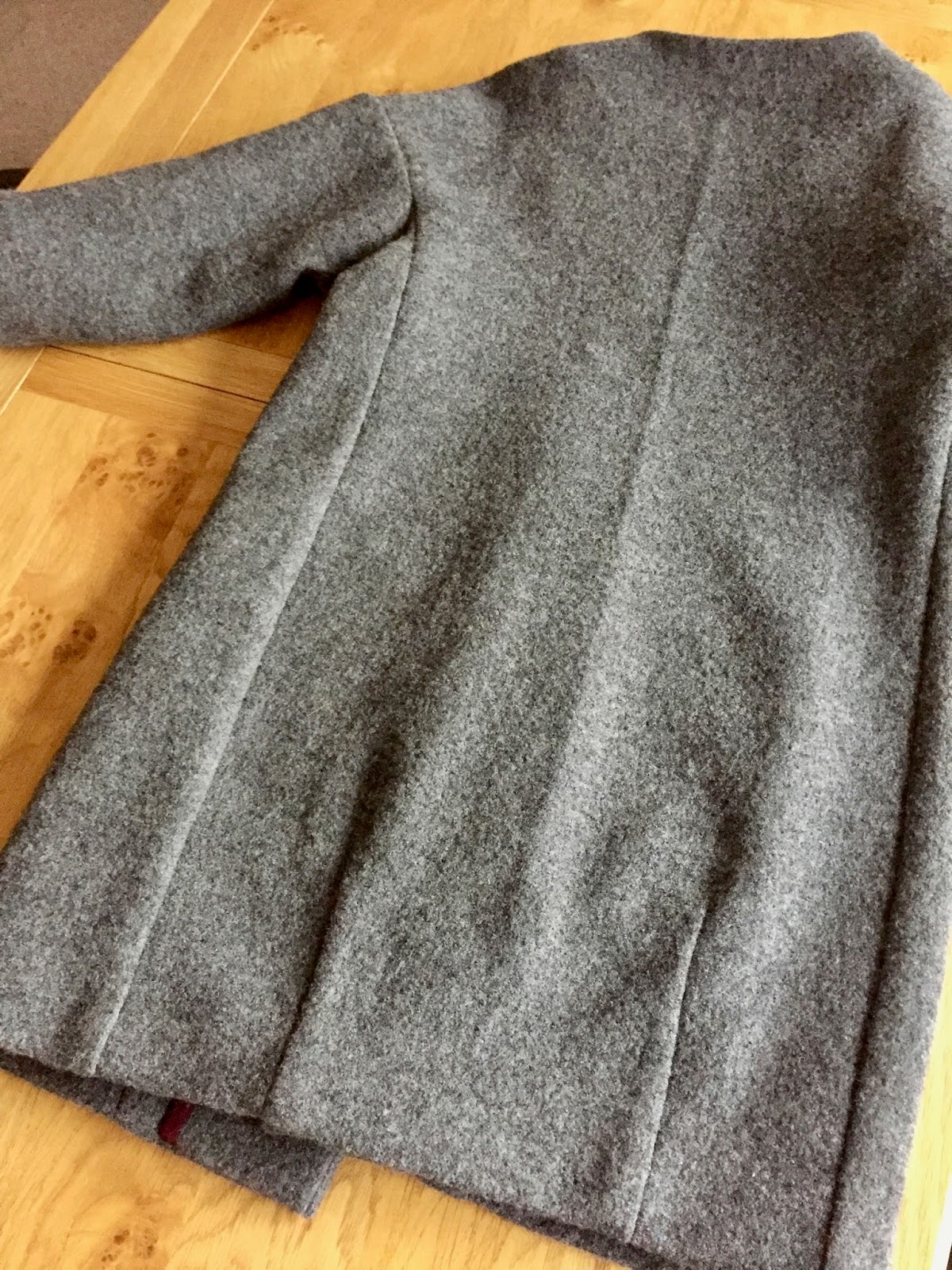 Diary of a Chain Stitcher : Mum's Charcoal Boiled Wool Cocoon Coat