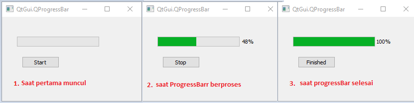 Cara membuat progress bar pada window GUI python menggunakan PySide ...