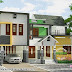 Mixed roof modern 4 bedroom home plan