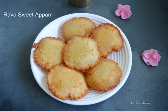 Rava Sweet Appam Recipe