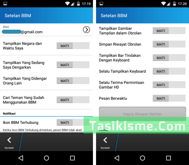 setting bbm agar tidak memakan banyak ram