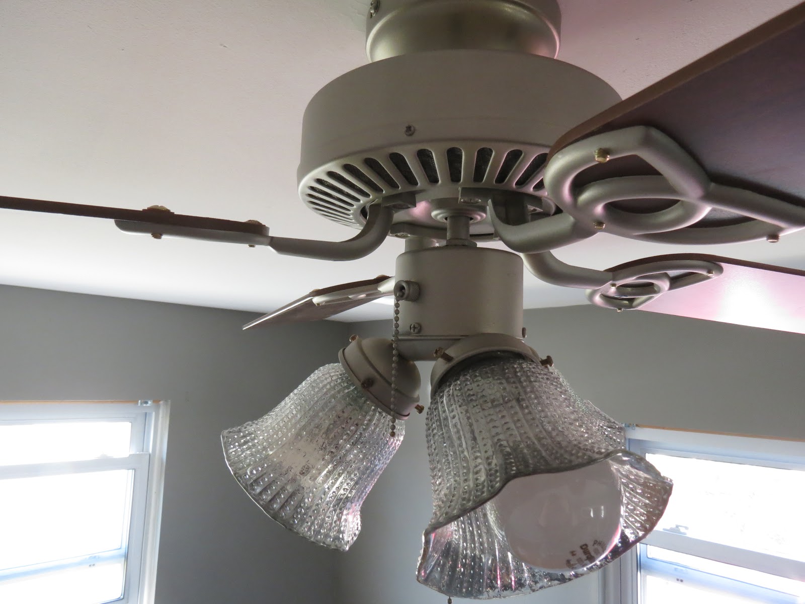 Walks Like Rain Serious Upcycle Ceiling Fan Update & DIY Mercury Glass