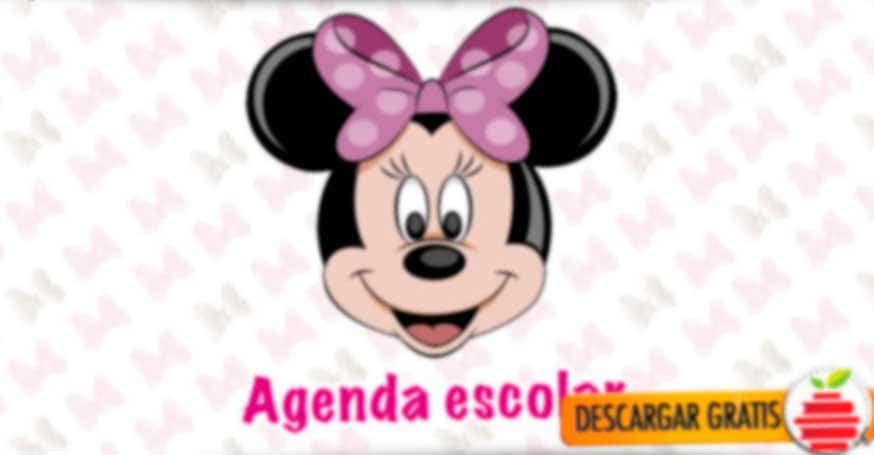 Agenda escolar de Minnie Mouse en formato PDF 2018