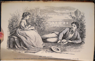 An illustration of Amy and Laurie from "Little Women." 