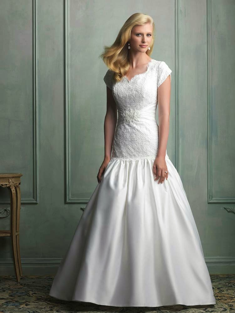 Modest Wedding Dresses Cap Sleeves Salt Lake City Design