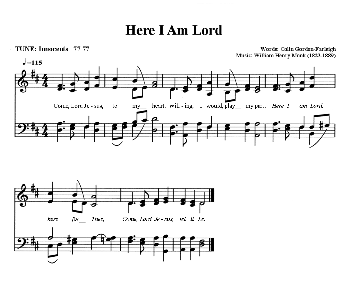 Share My Journey A Hymn For Today Here I Am Lord share-my-journey-a-hymn-for-today-here-i-am-lord